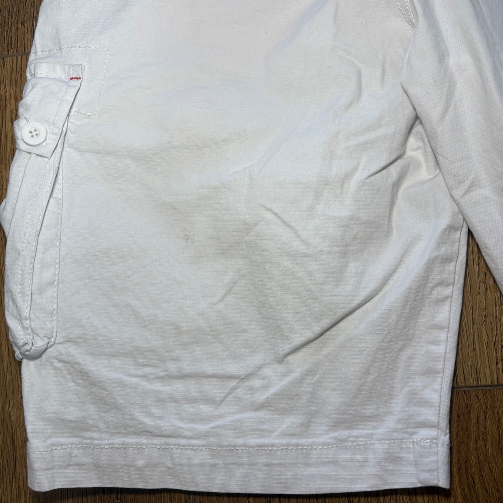 Beverly Hills Polo Club White Cargo Shorts Mens 34 Stretch Cotton Utility Baggy - Picture 11 of 11